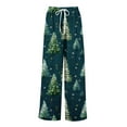 thumbnail image 5 of Women's Pajama Pants With Pockets, Sleepwear Stretch Drawstring Lounge Bottoms Wide Leg Comfy Sleep Pj Bottoms Women, 5 of 6