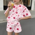 thumbnail image 7 of Paiwinds Kids Printed Short Sleeve Top and Shorts Set - Crewneck Pullover with Fun Print, Elastic Waist Shorts, Soft Polyester Spandex, Versatile Casual Outfit for Play and Leisure, 7 of 7