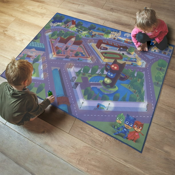 PJ Mask Kids Car Play Game 46" x 61" Multicolor Area Rug