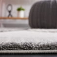 thumbnail image 4 of SAFAVIEH Urban Merrick High Low Double Circle Striped with Fringe Area Rug, Grey/Light Grey, 5'3" x 7'6", 4 of 8