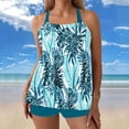 thumbnail image 1 of Traje de baño tankini de verano para mujer, talla grande, estampado, bikini dividido, traje de baño de dos piezas para mujer, trajes de baño tankini para mujer, traje de baño de 2 piezas para mujer, t, 1 of 6