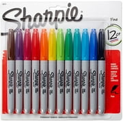 Sharpie Permanent Markers, Fine, Assorted 12 ea (Pack of 4)