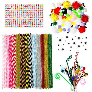  FUNZBO 1200pcs+ Arts and Crafts Supplies for Kids - Craft Kits  with Pipe Cleaners, Pom Poms for Crafts, Popsicle Sticks for Crafts, Crafts  for Kids Ages 4-8, Birthday Gifts for Kids