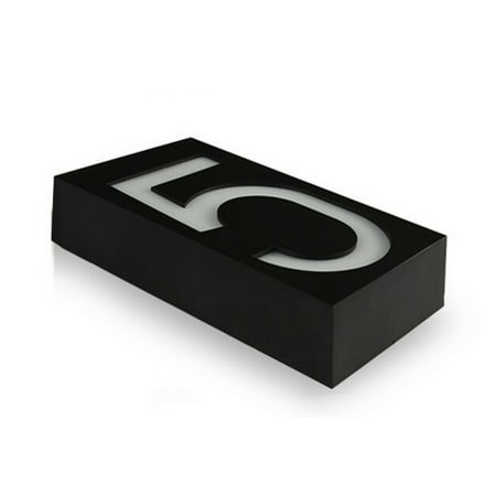 

Solar Power 6 LED Light Sign House Hotel Door Plaque Plate Number 5