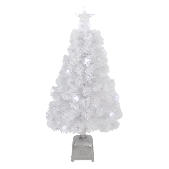 Northlight Pre-Lit Medium Color Changing Fiber Optic Artificial Christmas Tree - 3' - White