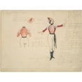 thumbnail image 2 of Paul Gavarni 18x15 Gold Ornate Wood Frame and Double Matted Museum Art Print Titled - Costume Study for Male Gypsy In&nbsp;‘Zingaro- (1840), 2 of 4