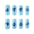 thumbnail image 4 of Yoyauz 24 Pieces Of Colorful Pressed Nails, Complete Set Of Almond Short Square Spring And Summer Fake Nails With Hand-Painted Beach Coconut Tree Ocean Patterns, Women Can Reuse And Stick Nails On, 4 of 8