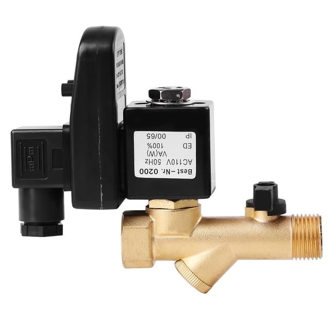 FAGINEY Automatic Drain Valve,G1/2 DN15 Automatic Electronic Timed Drain Valve for Air Compressor Condensate Management , Air Compressor Drain Valve