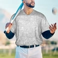 thumbnail image 4 of Fotbe Silver Glitter Baseball Jersey Shirt for Men and Women, Casual Short Sleeves Button Down T-Shirt-3X-Large, 4 of 9