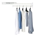 thumbnail image 4 of Wardrobe Closet Clothes Hanger Metal Pull Out Rod Rail White 46.5cm Length, 4 of 19