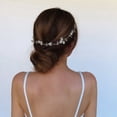 thumbnail image 3 of Bride Headpiece Faux Pearl: Bridal Headband Wedding Hair Accessory with Ribbon, 3 of 6