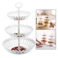 thumbnail image 3 of de fruta de gran capacidad Bandeja de servicio Cesta de frutas secas Soporte de exhibición de bocadillos para bodas Baby Shower Té de la tarde Tres capas Macarena Plato de frutas, 3 of 8