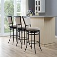 thumbnail image 2 of Crosley Rachel 30" Upholstered Swivel Bar Stool in White, 2 of 9