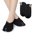 thumbnail image 2 of Milaget 2 Pieces Soft Invisible Big Toe Splint Straightener split Socks AntiSlip Black, 2 of 5