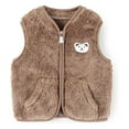 thumbnail image 2 of Afdoent Fall Jacket For Baby Boys Girls Vest Zip Up Cute Jackets Fuzzy Fall Winter Warm Clothes Outwear For Toddler 2-3 Years, 2 of 4