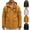 Yellow, variant on Windbreaker Jackets for Men Plaid Lined Multi Pocket Cargo Hooded Outdoor Jacket Water Resistant Camping Travel Coat Yellow 3XL