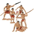 thumbnail image 4 of KAKOWELY Primitive human toy model 5Pcs Primitive Men Hunting Scene Model Kit Realistic Simulation Scene Layout Primitive Men Primitive Men Model For Sand Table Layout, 4 of 5
