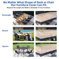 thumbnail image 3 of Firstness Patio Furniture Covers Waterproof,420D Oxford Fabric Outdoor Rectangular Furniture Set Table Covers,110" x 83" x 32"(Beige & Navy), 3 of 8