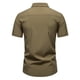 thumbnail image 5 of pstuiky camiseta de hombre, Blusa informal de encaje con botones y manga corta para hombre camisas casuales para hombre l, 5 of 7