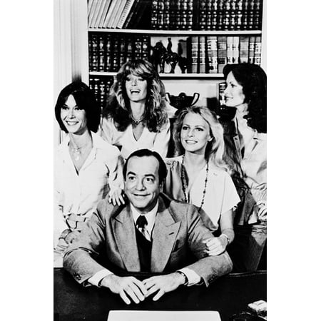 Charlie's Angels in Bosley Office 24x36 Poster rare Farrah Fawcett Kate Jackson Cheryl Ladd Jaclyn Smith David Doyle