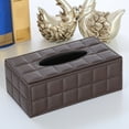 thumbnail image 6 of Hiroekza Stylish PU Leather Tissue Box Cover with Magnetic Bottom - Perfect for Home, Office, and Car Brown, 6 of 6