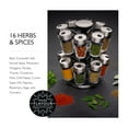 thumbnail image 5 of Cole & Mason Mason 16 Jar Spice Rack Carousel, Stainless Steel Kitchen Organizer, 5 of 6