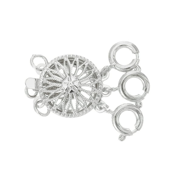 Uxcell Necklace Layering Clasp 3 Stands Slide Jewelry Lock Clasp Converter, Silver