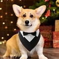 thumbnail image 5 of Pañuelo de boda para perro, Collar para perro con diseños de pajarita, Collar ajustable, pajarita Formal para perro Tux, 5 of 5