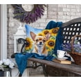 thumbnail image 4 of Chihuahua in Sunflowers Throw Pillow 18 in x 18 in, 4 of 5