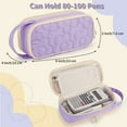 thumbnail image 5 of TRIPGEAR 2 Compartment Flower Quilted Pencil Pouch with Zipper Handle,Soft Box For School, 5 of 6