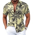 thumbnail image 4 of DGMIOCS Men's Hawaiian Shirts Short Sleeve Button Down Casual Shirts Summer Printed Tropical Floral Beach Shirts Yellow XXL, 4 of 4