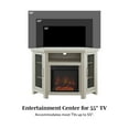 Walker Edison White Oak Corner Fireplace TV Stand for TVs up to 50