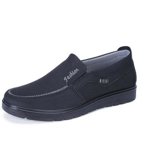 

Men s Casual Loafer Breathe Business Slip On Non-Slip Soft Sole Shoe Comfort Lightweight Driving Travel Walking Flat Black 9 US