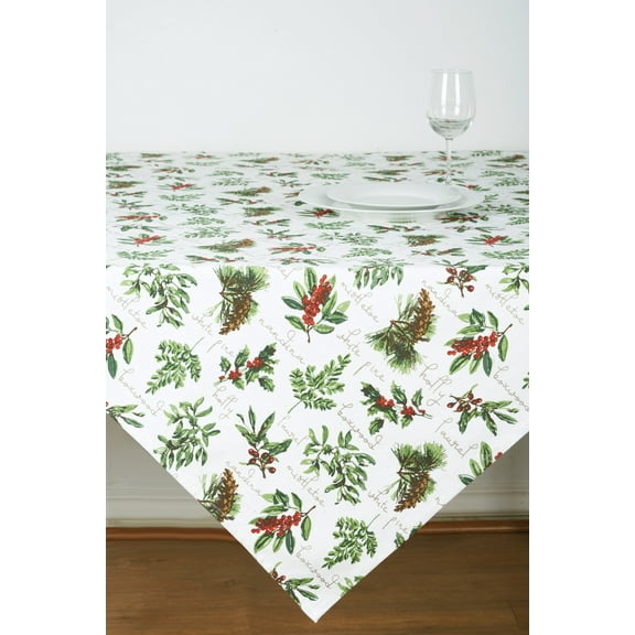 Winter Botanical Table Topper 54" x 54"