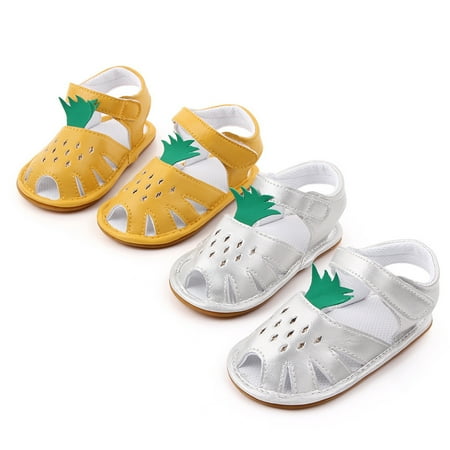 

YIFU Baby Summer Breathable Anti-skid Pineapple Sandal Toddler Flat Prewalker Shoes