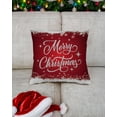 thumbnail image 5 of Christmas Pillow Cover 18x18 \u2013 Red and White Merry Christmas Throw Pillow Case with Snowflake Border \u2013 Classic Holiday Cushion for Sofa, Couch or Office Decor, 5 of 6