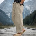 thumbnail image 5 of XIAOCHA Drawstring Waist Pants for Men Casual Everyday Relaxed Fit Baggy Trousers, 5 of 7