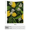 thumbnail image 3 of Creowell Lemons Flowers Green Leaves Soft and Warm Flannel Blanket for Sofa, Travel, Camping, Bed, Chair - Multi-purpose Gift Blanket All Season 50x60in, 3 of 7