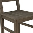 thumbnail image 4 of Benzara Ladder Back Wooden Dining Chair with Front Tapered Legs, Set of 2, Brown, 4 of 5