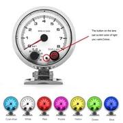 Dyno Racing 3.75 Racing Tachometer Gauge Tacho Meter 7 Color LED Shift Light 0-8000 RPM