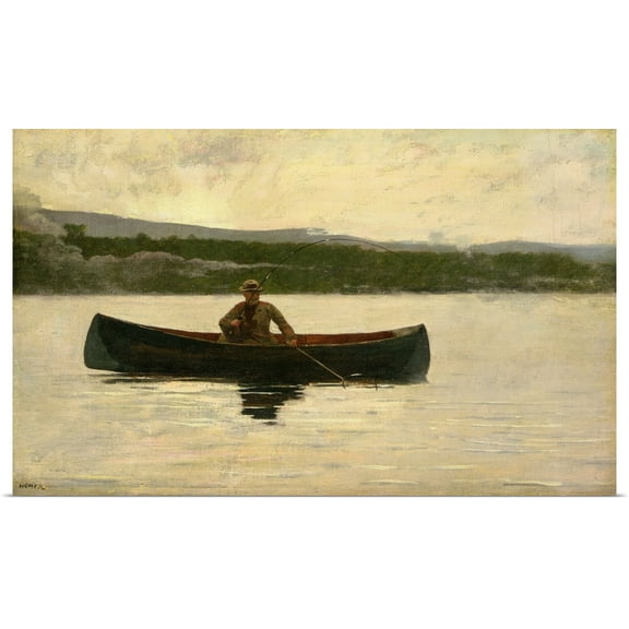Great BIG Canvas | Rolled Winslow (1836-1910) Homer Poster Print entitled Playing a Fish, c.1874