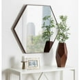 thumbnail image 4 of Kate and Laurel Rhodes 6-Sided Hexagon Wall Mirror, 30.75x34.75 Walnut Brown, 4 of 6