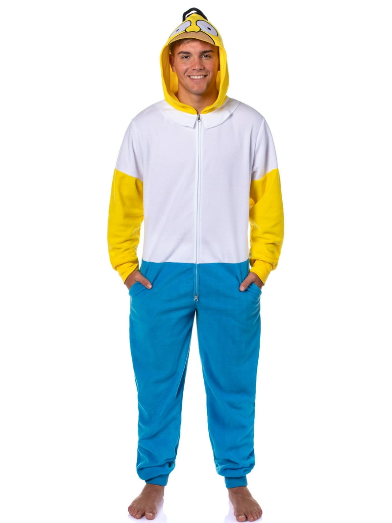 The Simpsons Hooded Union Suit | Men's Homer Simpson Adult One