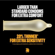 MAGNUM Large Size Condoms, Gold Collection Variety, 3 Ct