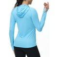 thumbnail image 3 of Weilanxin Women's UPF 50+ Sun Protection Hoodie SPF Shirt Long Sleeve Hiking Fishing Outdoor Shirt Lightweight Hoodie SkyBlue 2XL, 3 of 9
