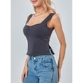 thumbnail image 6 of Canis Ladies' Solid Color Sleeveless Sling Tank Tops for Streetwear, 6 of 9