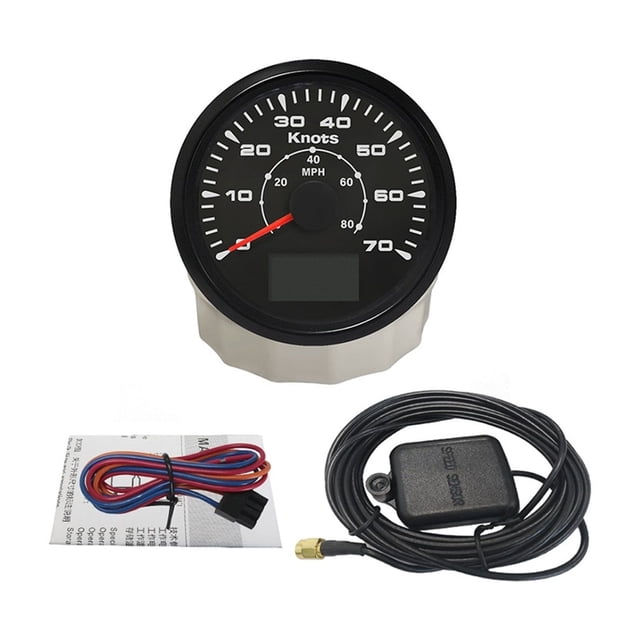 85mm Car Boat GPS Speedometer Velometer 0-35Knots 0-70Knots Odometer With ODO COG TRIP With 8 Color Backlights ,High Precision