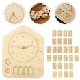 thumbnail image 3 of 1 Set of Kids Educational Toy Wooden Clock Cognitive Toy Clock Puzzle Block Learning Toy, 3 of 8