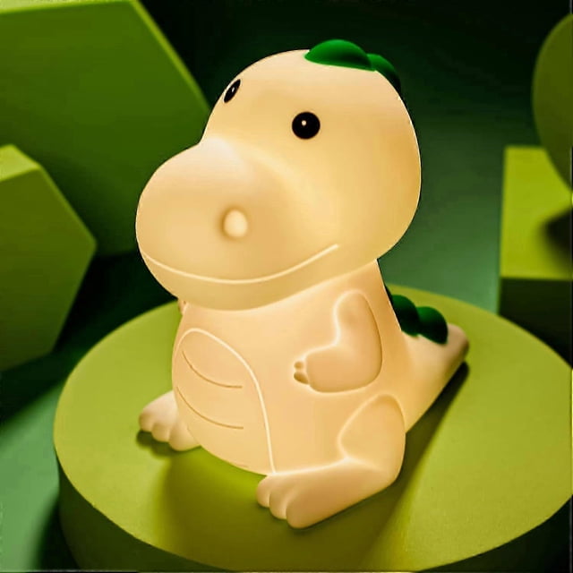 Soft Silicone Dino Lamp for Kids Room - Baby Toddler Night Light