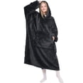 thumbnail image 1 of Sudadera con capucha y manta portátil KPBLIS para mujeres y hombres, gris oscuro, 1 of 1
